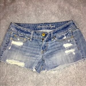 American Eagle distressed denim shorts